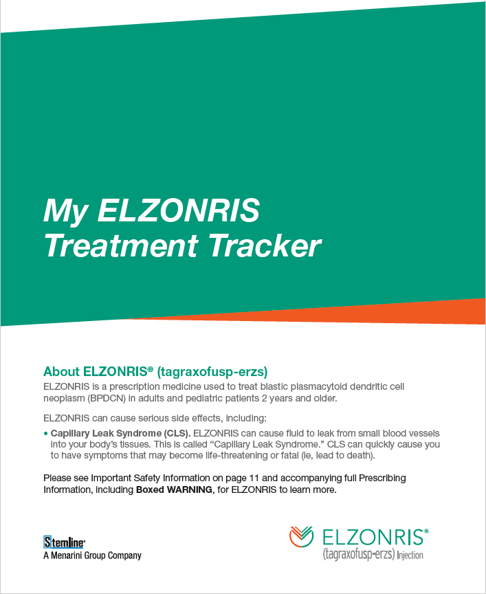 Download ELZONRIS® treatment tracker